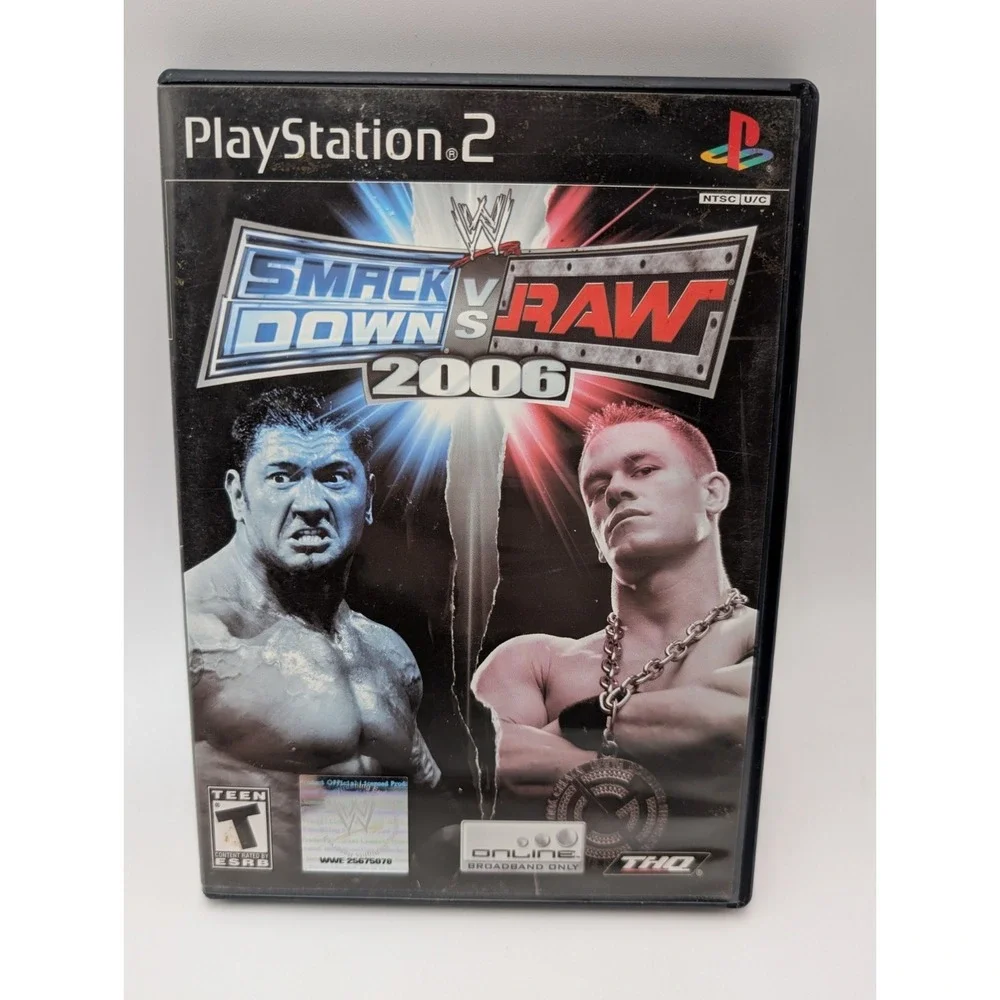 WWE SmackDown vs. Raw 2006 (Sony PlayStation 2, 2005) Ps2 Near Mint Disc